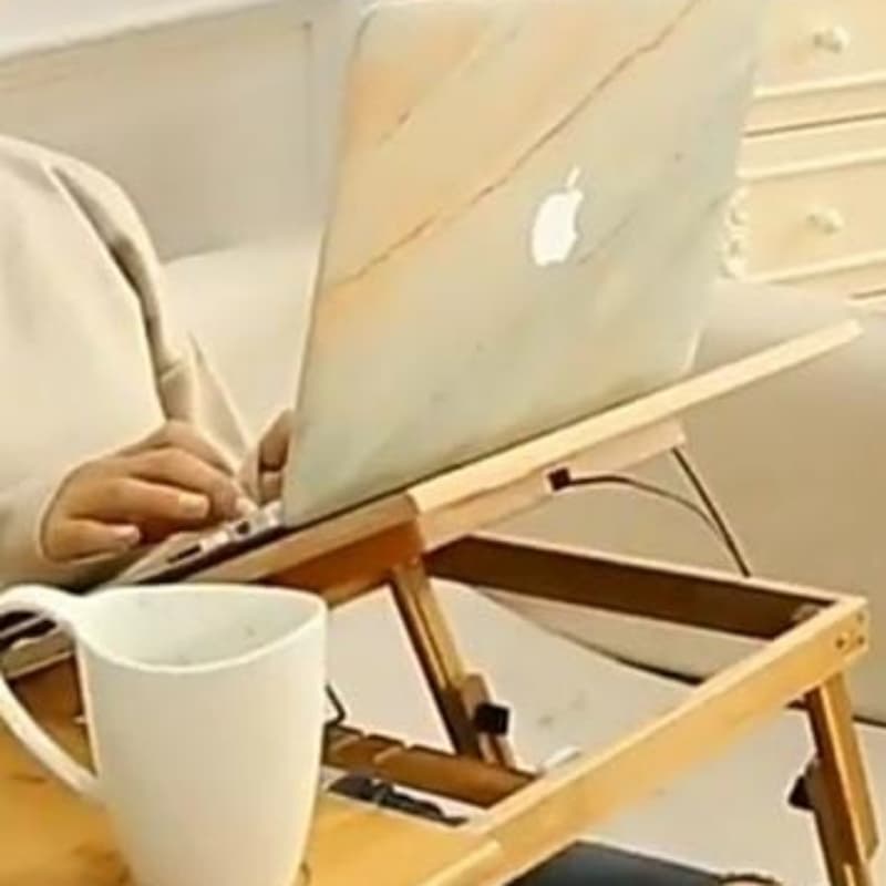 Laptop bamboo table